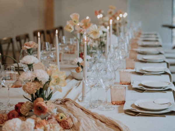Seasonal Tablescape with Periwinkle Barn