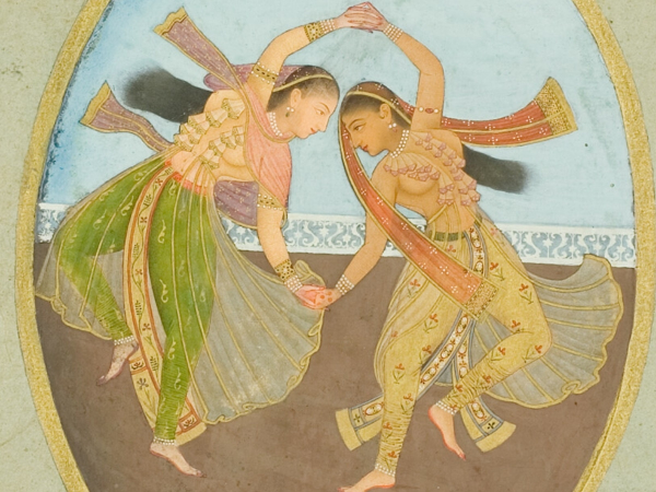 Indian Miniature Painting: Dancers in a Mughal Court