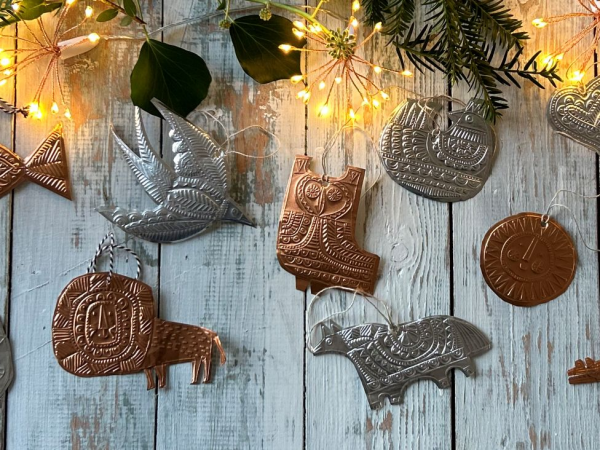 Embossed Tin Decorations with Clare Youngs
