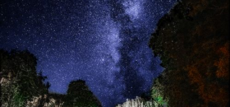 Family Stargazing at High Force Waterfall