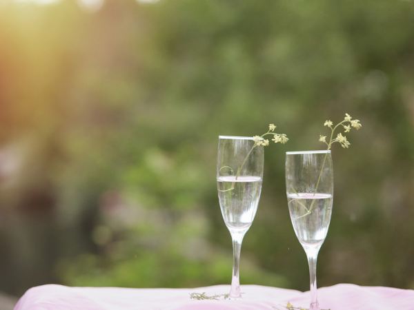 Champagne at sunset