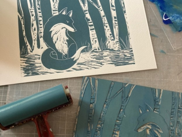 Linocut Printing Workshop with artist Sue Welfare