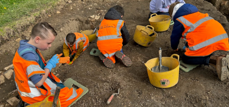 Kids Dig York Training Excavation