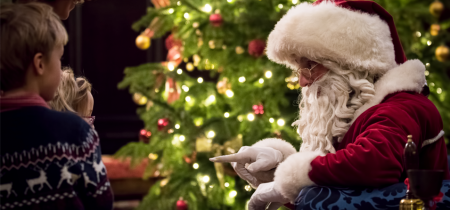 Father Christmas in the library