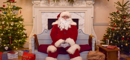 Father Christmas in Bishop Sherlock's room