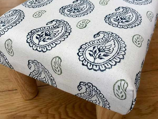 Block Printed Footstools with Marea from Art of Jaipur 2025