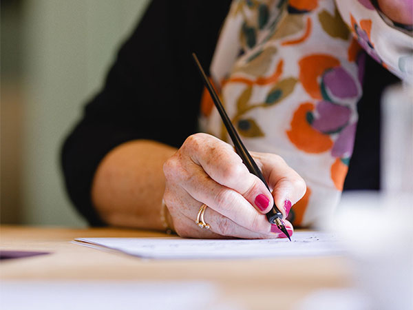 Brush Calligraphy Workshop by Mellor & Rose at Garrison Chapel