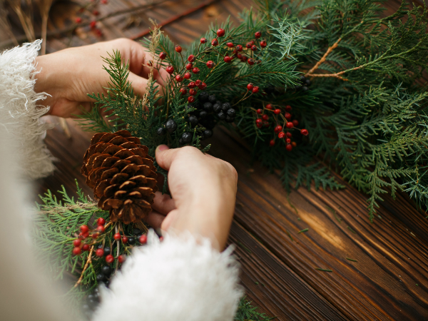 Wreath Making with Two Course Lunch