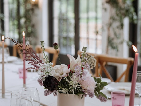 Mother's Day Flower Bowl with Periwinkle Barn
