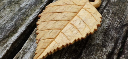 Birch Leaf Pendant Carving