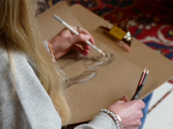 Drink and Draw in Leighton's studio