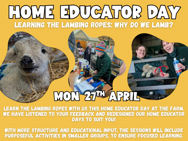 Home Educator Day 27th April (Afternoon sessions)