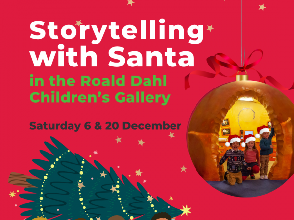 Story telling with Santa in The Roald Dahl Children's Gallery