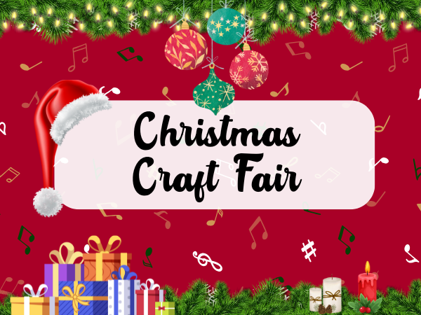 Christmas Craft Fair. A festive, musical background.