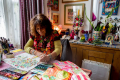 Peruvian Inspired Silk Painting
