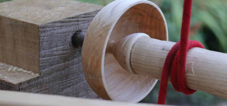 Pole lathe bowl turning