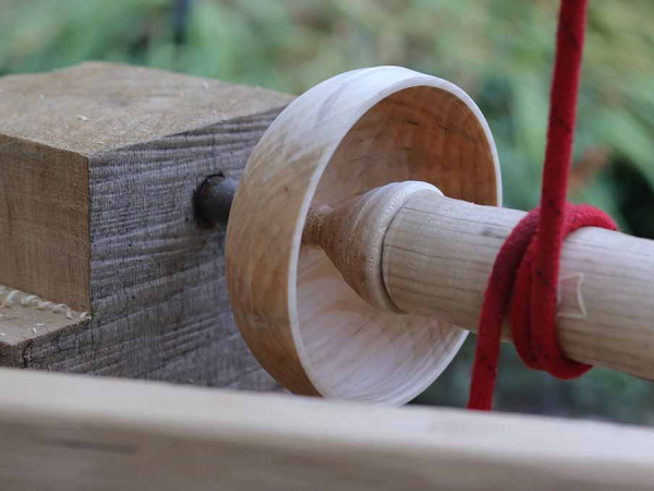 Pole lathe bowl turning