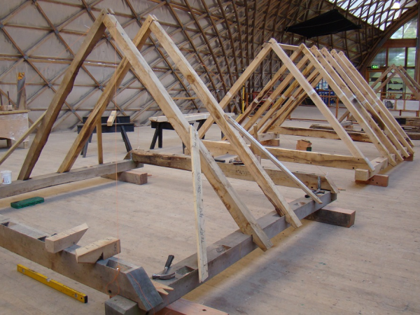 Oak timber framing: Roof framing