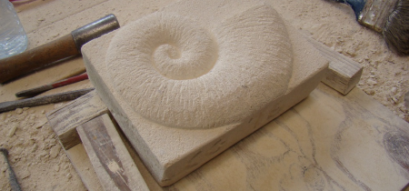 How to carve an ammonite in Bath stone