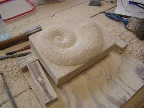 How to carve an ammonite in Bath stone