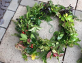 Christmas wreath-making
