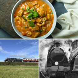 Six Person Evening Steam Train Travel with Curry (Derbyshire) Voucher