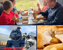 Four Person Steam Train Travel with Fish & Chips (Central Scotland) Voucher