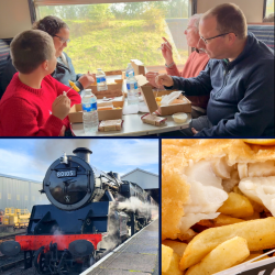 Four Person Steam Train Travel with Fish & Chips (Central Scotland) Voucher