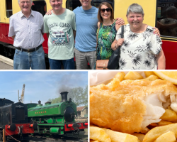 Five Person Steam Train Travel with Fish & Chips (North East England) Voucher