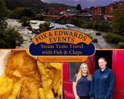 Two Person Steam Train Travel with Fish & Chips (Denbighshire) Voucher