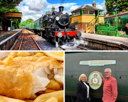 Two Person Steam Train Travel with Fish & Chips (Hampshire) Voucher