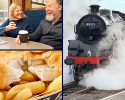 Two Person Steam Train Travel with Fish & Chips (Central Scotland) Voucher