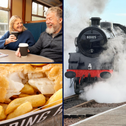 Two Person Steam Train Travel with Fish & Chips (Central Scotland) Voucher