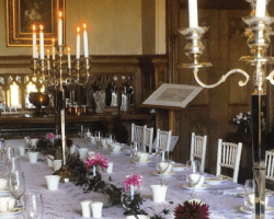 afternoon tea in the dining room of wells house