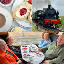 Four Person 1st Class Steam Train Travel with Cream Tea (Kent) Voucher