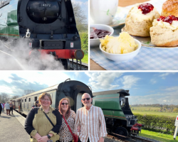 Three Person 1st Class Steam Train Travel with Cream Tea (Kent) Voucher