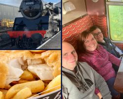 Three Person Steam Train Travel with Fish & Chips (Central Scotland) Voucher