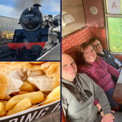 Three Person Steam Train Travel with Fish & Chips (Central Scotland) Voucher