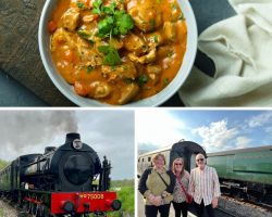 Three Person Evening Steam Train Travel with Curry (Derbyshire) Voucher