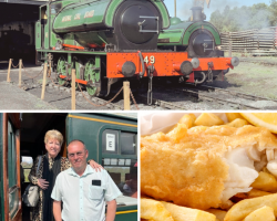 Two Person Steam Train Travel with Fish & Chips (North East England) Voucher