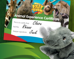 Rhino feeding experience gift voucher for one person including day entry