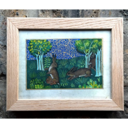 Rabbits from Le Livre du Chasse by Ilaria Arciola