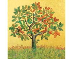 Oak with Red Squirrels greetings card