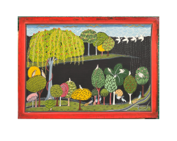 Basohli landscape 1 by Lalita Kapilavai