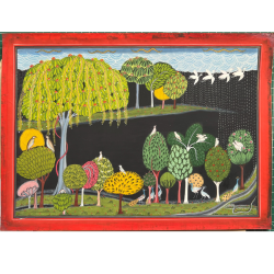 Basohli landscape 1 by Lalita Kapilavai