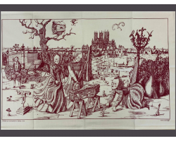 The Charms of Lincolnshire Tea Towel Red