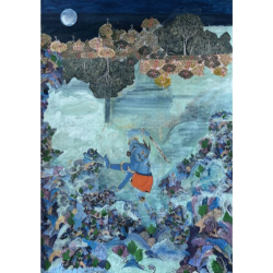 Wilderness Series 2 - A  Jinn (Djinn) in his Orange Skirt by Fatima Zahra Hassan