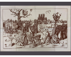 The Charms of Lincolnshire Tea Towel Brown