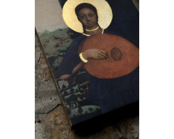 Icon - Messenger playing lute by Brian Zixuan