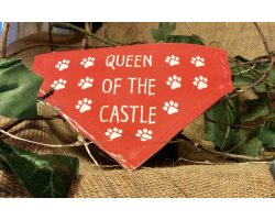Queen of the Castle - Dog Bandana Medium
